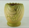 绿叶条纹陶瓷花瓶