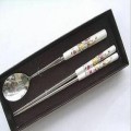 高档骨瓷筷勺2件套