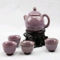 紫红冰纹瓷茶具套装定做