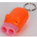 可爱小猪灯钥匙扣/卡通LED灯扣