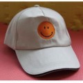 米白色刺绣笑脸帽子,棒球帽子工作帽子
