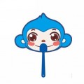 可爱卡通猴子广告扇子 个性创意PP扇